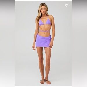 BANANHOT Billy skirt purple rare swim suit skirt cover xs